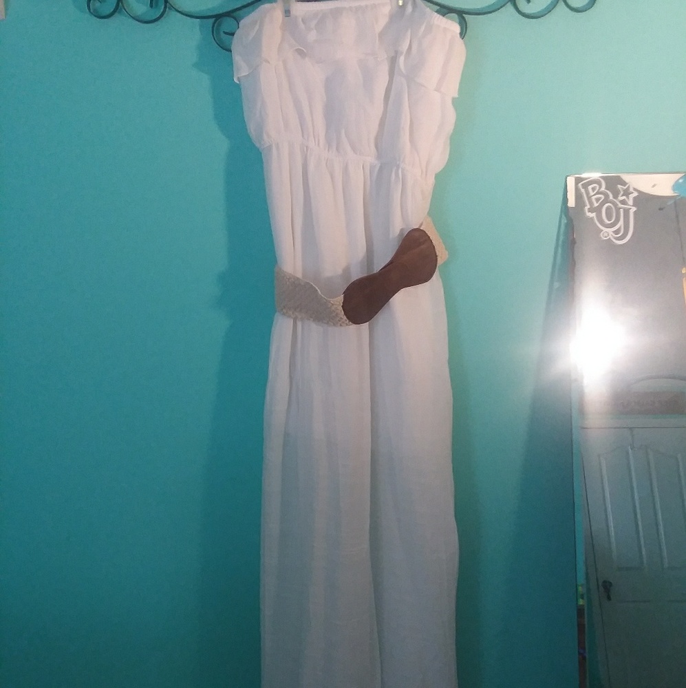 Long strapless dress